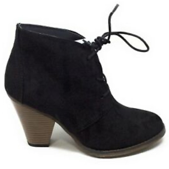 MIA Black Suede Ankle Booties - Picture 5 of 5
